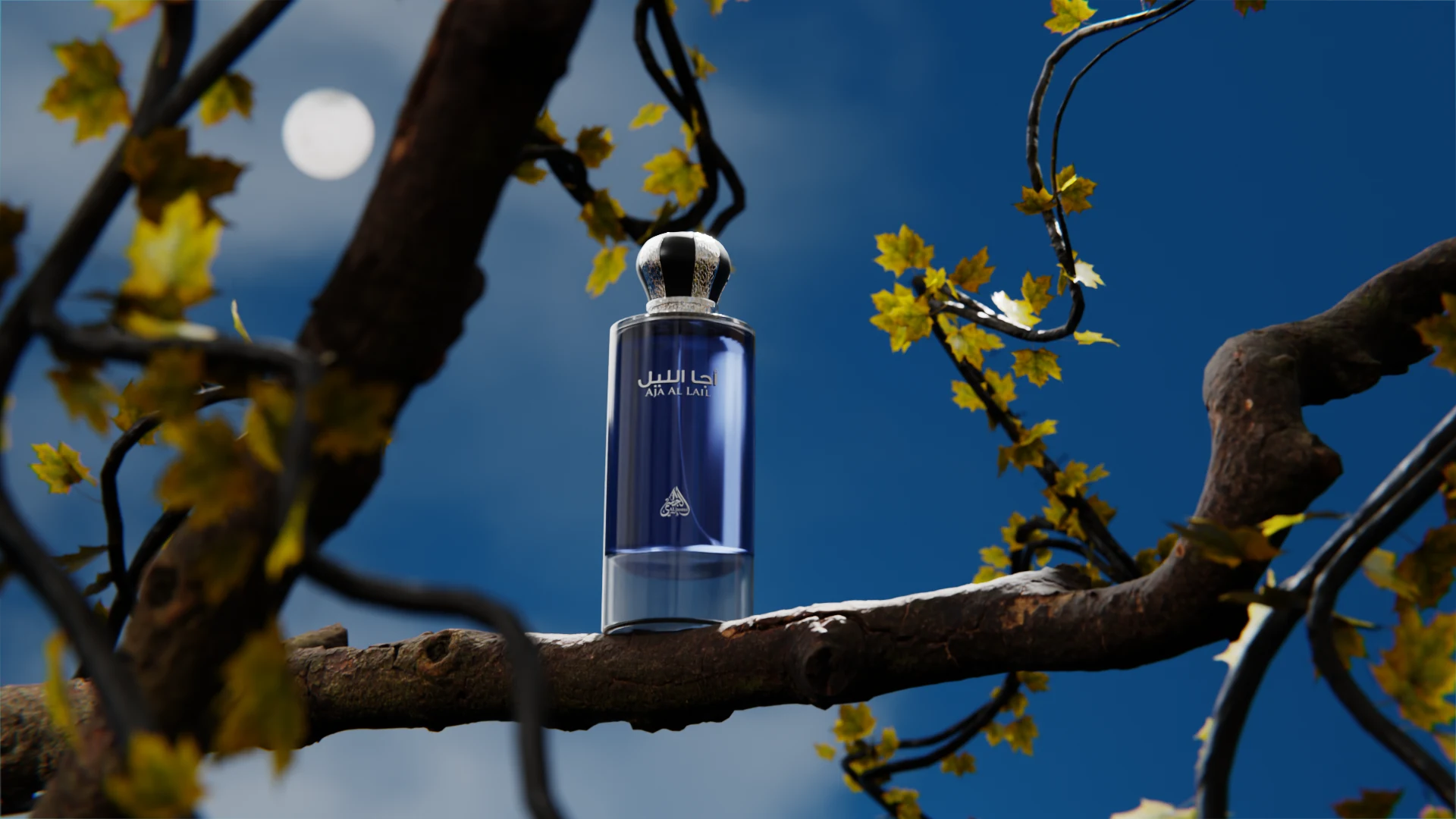 Aja Al Lail Luxury Bottle Design CGI